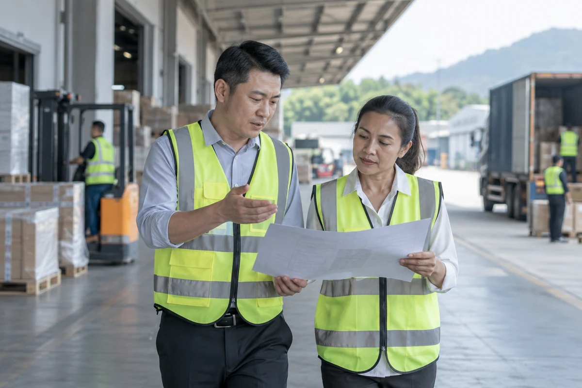 Đội ngũ xuyên biên giới trao đổi về kế hoạch dự án, minh họa do AI tạo