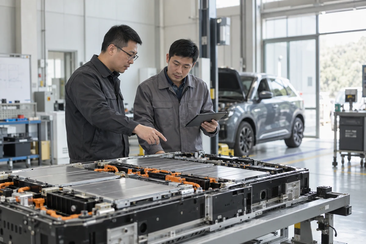 Bối cảnh R&D pin năng lượng mới, minh họa do AI tạo
