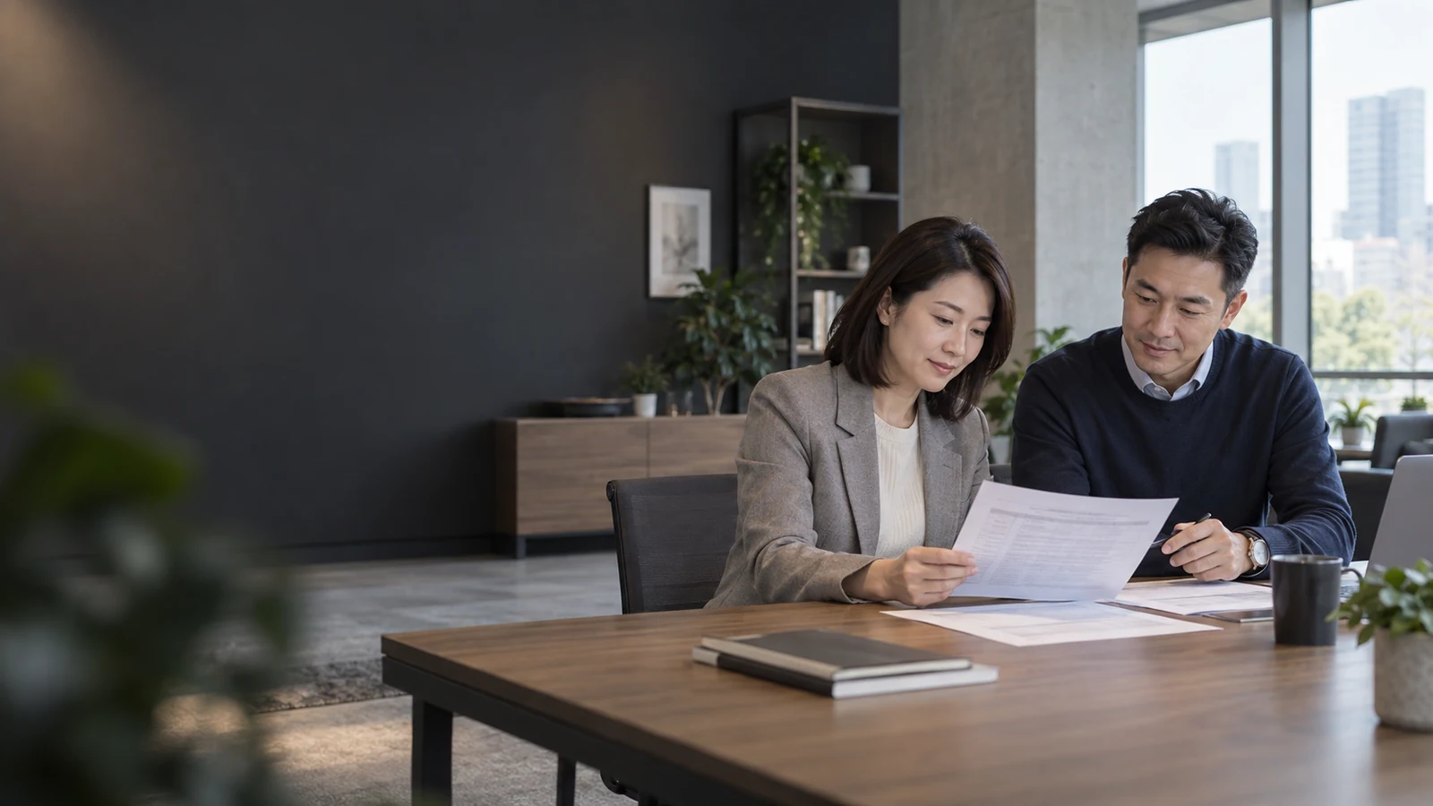 HR Trao đổi với chuyên viên tư vấn về sắp xếp đánh giá nhân tài, minh họa do AI tạo